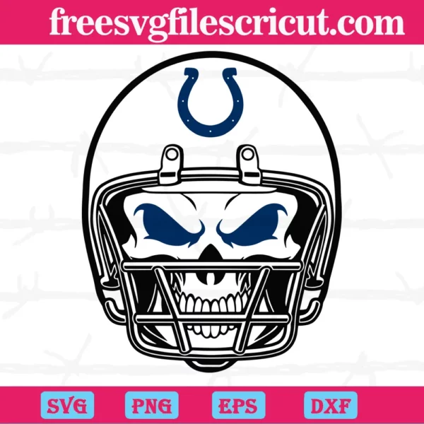 Indianapolis Colts Skull Helmet, Svg Files