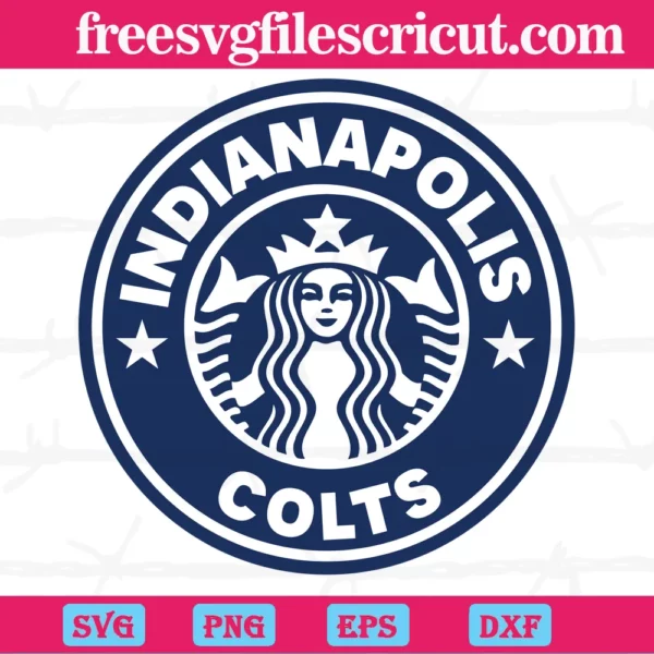 Indianapolis Colts Starbucks Logo, Svg Png Dxf Eps Designs Download