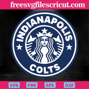 Indianapolis Colts Starbucks Logo, Svg Png Dxf Eps Designs Download Invert