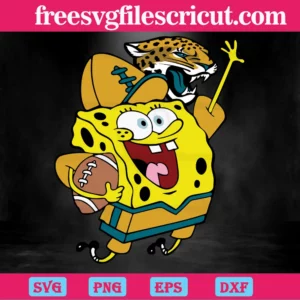 Jacksonville Jaguars Football Spongebob, Svg Png Dxf Eps Cricut Files Invert