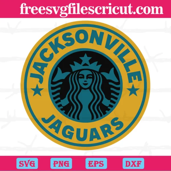 Jacksonville Jaguars Starbucks Logo, Premium Svg Files