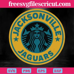 Jacksonville Jaguars Starbucks Logo, Premium Svg Files Invert