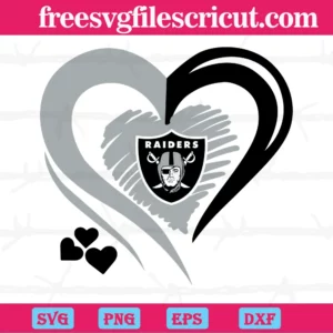 Las Vegas Raiders Heart Logo, Graphic Design