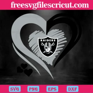 Las Vegas Raiders Heart Logo, Graphic Design Invert