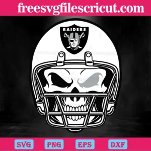 Las Vegas Raiders Skull Helmet, Downloadable Files Invert