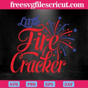 Little Firecracker Usa 4Th Of July, High-Quality Svg Files Invert