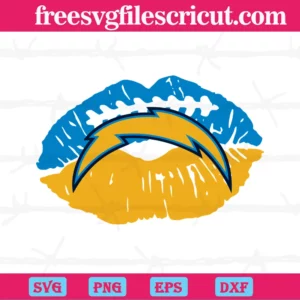 Los Angeles Chargers Nfl Lips, Vector Files