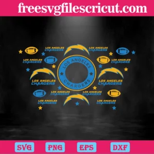 Los Angeles Chargers Starbucks Wrap, Svg Png Dxf Eps Designs Download Invert