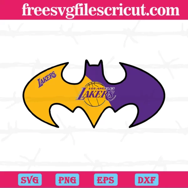 Los Angeles Lakers Batman Logo, Vector Illustrations