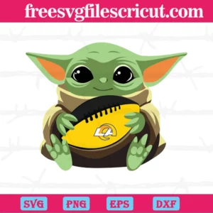 Los Angeles Rams Baby Yoda, Laser Cut Svg Files