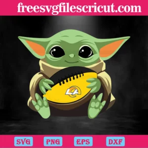 Los Angeles Rams Baby Yoda, Laser Cut Svg Files Invert