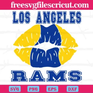 Los Angeles Rams Lip, Svg Png Dxf Eps Digital Files