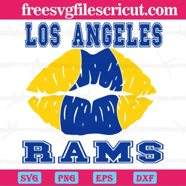 Los Angeles Rams Lip, Svg Png Dxf Eps Digital Files
