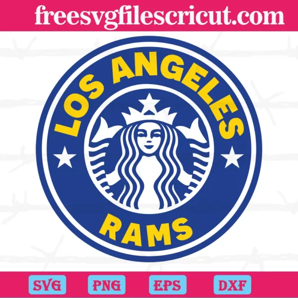 Los Angeles Rams Starbucks Logo, Svg Png Dxf Eps Designs Download