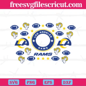 Los Angeles Rams Starbucks Wrap, Svg Png Dxf Eps