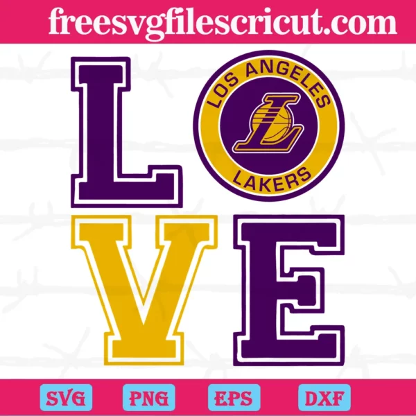 Love Los Angeles Lakers, Svg Designs