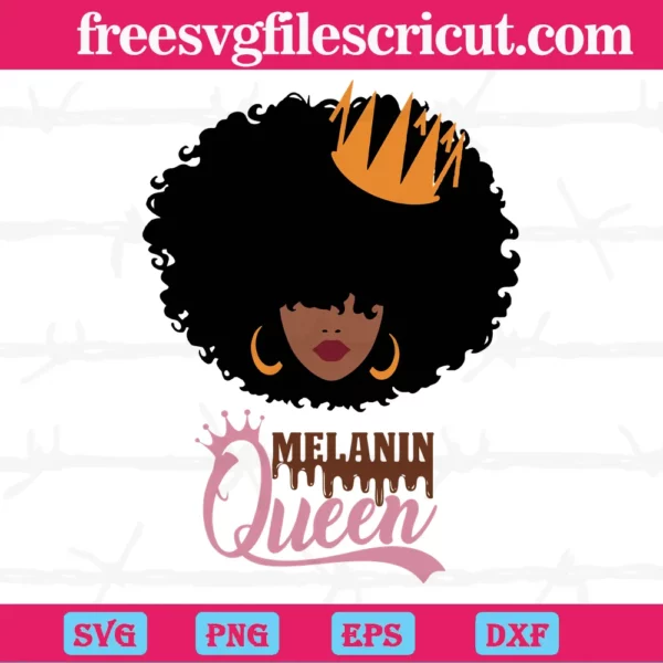 Melanin Queen, Layered Svg Files