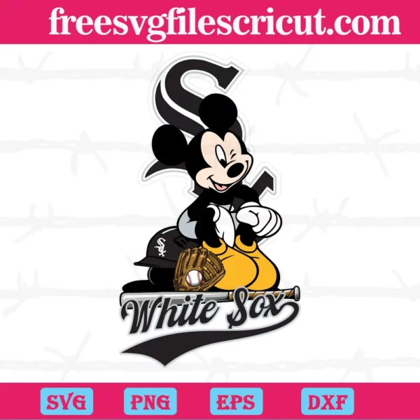 Mickey Mouse Chicago White Sox, Svg Png Dxf Eps Digital Download