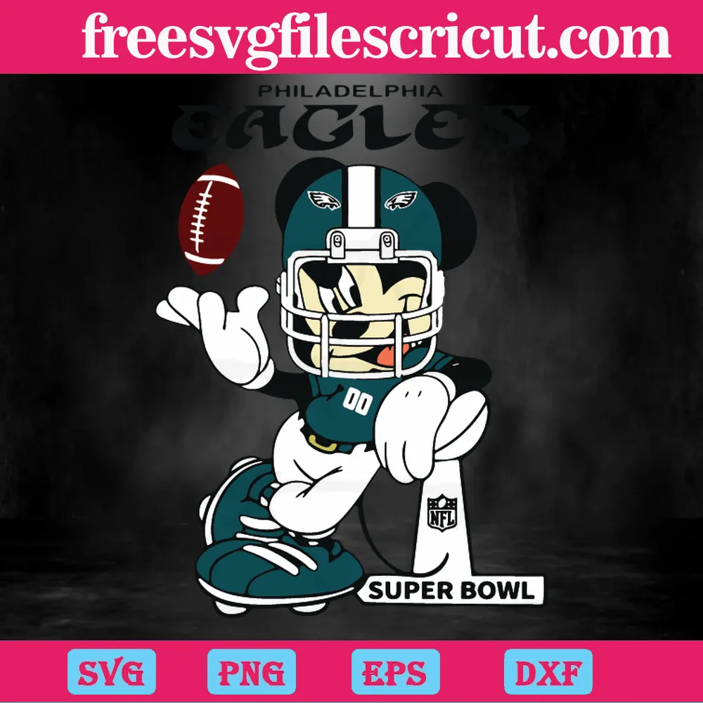 Eagles Heart Football SVG DXF PNG Cricut Silhouette