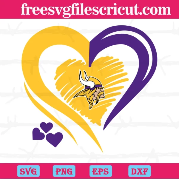 Minnesota Vikings Heart Logo, Graphic Design