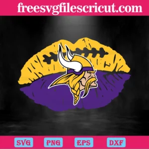 Minnesota Vikings Nfl Lips, Svg File Formats Invert