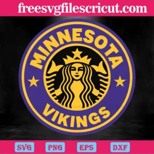 Minnesota Vikings Starbucks Logo, Laser Cut Svg Files Invert
