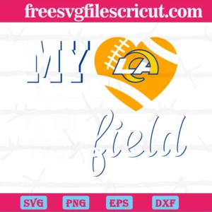 My Heart Is On That Field Los Angeles Rams, Vector Files Invert