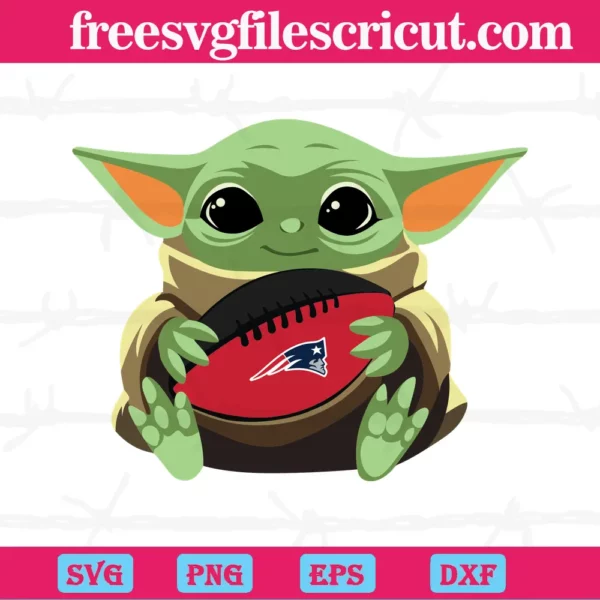 New England Patriots Baby Yoda, Vector Files
