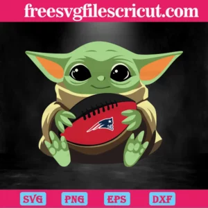 New England Patriots Baby Yoda, Vector Files Invert