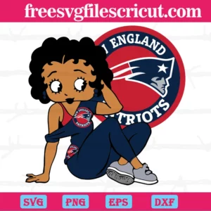 New England Patriots Betty Boop, Graphic Design