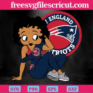 New England Patriots Betty Boop, Graphic Design Invert