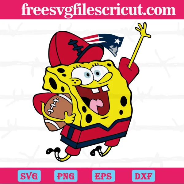 New England Patriots Football Spongebob, Scalable Vector Graphics