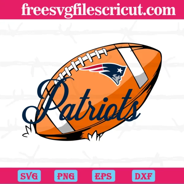 New England Patriots Nfl Ball, Cutting File Svg