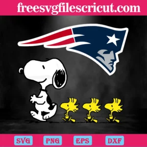 New England Patriots Snoopy Woodstock, Svg Png Dxf Eps Cricut Invert