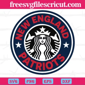 New England Patriots Starbucks Logo, Svg Png Dxf Eps Designs Download