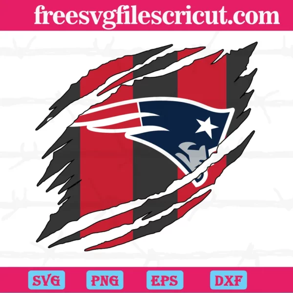 New England Patriots Torn Nfl, Svg Png Dxf Eps Cricut Files