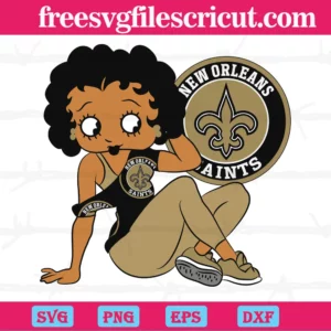 New Orleans Saints Betty Boop, Premium Svg Files
