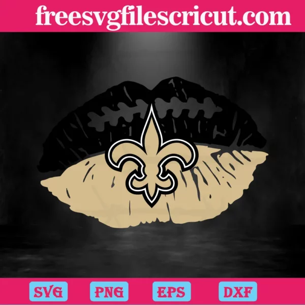 New Orleans Saints Nfl Lips, Svg Png Dxf Eps Invert