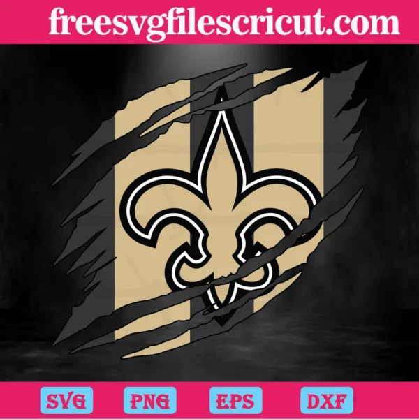 New Orleans Saints Torn Nfl, Svg Png Dxf Eps Designs Download Invert