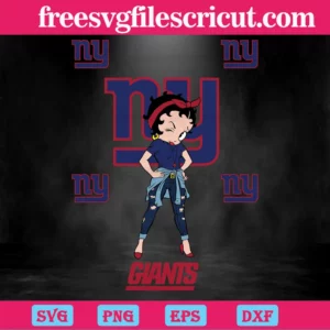 New York Giants Betty Boop, Svg File Formats Invert