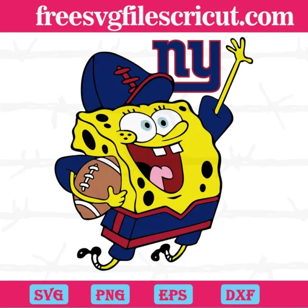 New York Giants Football Spongebob, Scalable Vector Graphics