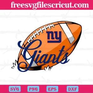 New York Giants Nfl Ball, Cutting File Svg