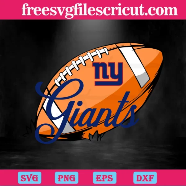 New York Giants Nfl Ball, Cutting File Svg Invert