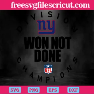 New York Giants Nfl Division Won Not Done Champion, Svg Files Invert