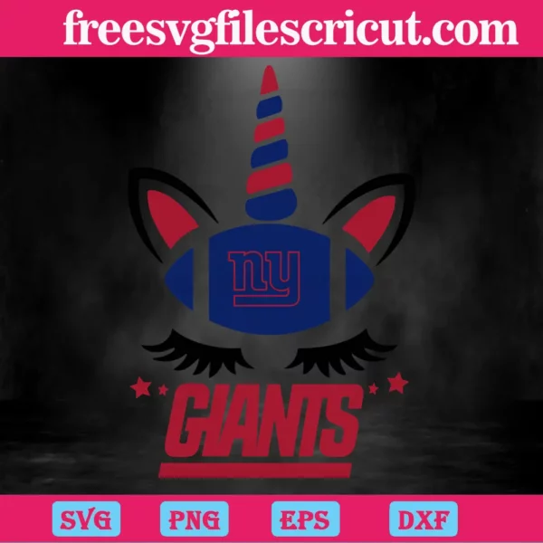 New York Giants Unicorn, Vector Illustrations Invert