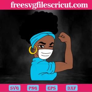 Nurse Afro Woman, Svg File Formats Invert