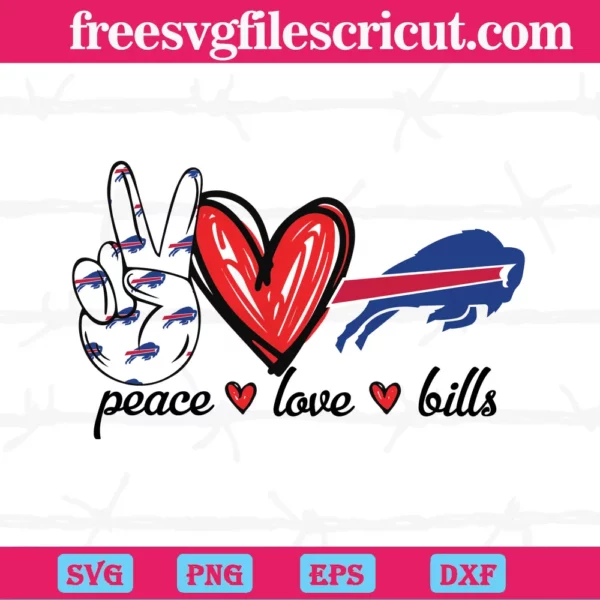 Peace Love Bills, Layered Svg Files