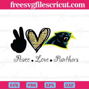 Peace Love Carolina Panthers, Svg Designs