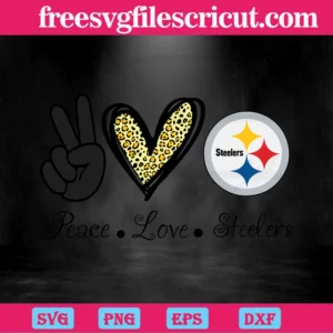 Peace Love Pittsburgh Steelers, Vector Illustrations Invert
