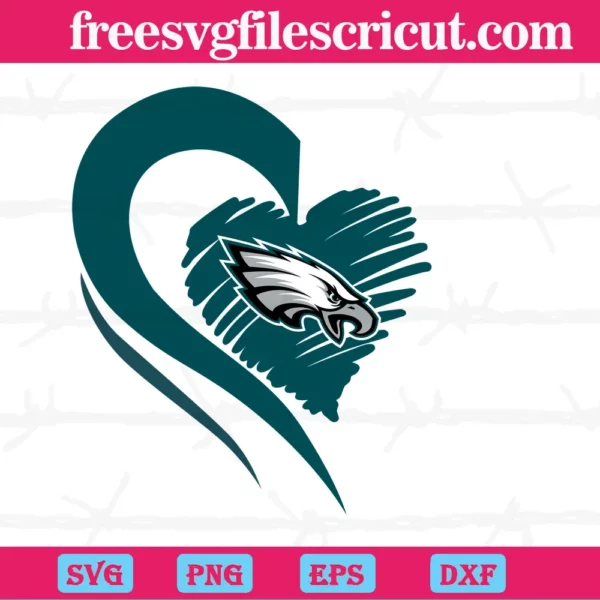 Philadelphia Eagles Heart Logo, Scalable Vector Graphics